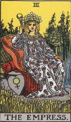 The Empress upright The Empress