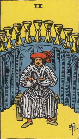Nine of Cups upright Nine of Cups