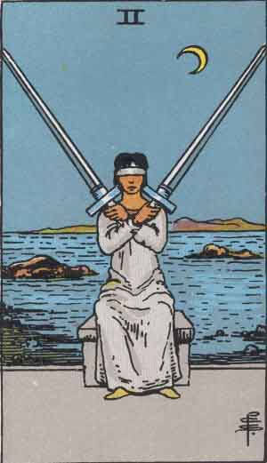 Two of Swords upright Two of Swords