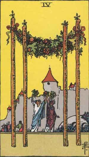 Four of Wands upright Four of Wands