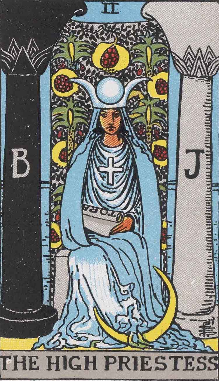 The High Priestess upright The High Priestess
