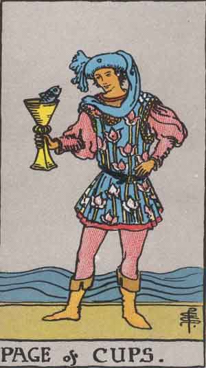 Page of Cups upright Page of Cups