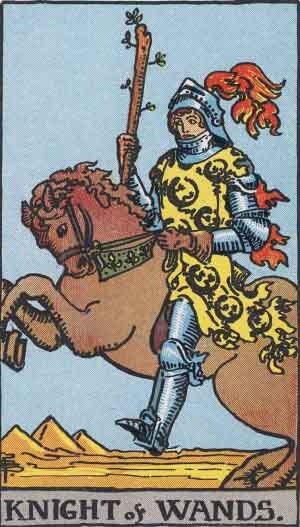 Knight of Wands reversed Knight of Wands